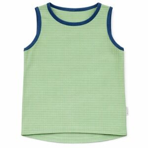 Sovereign Code Tank Top Boys L 14/16 Green Waffle Knit Textured Sleeveless